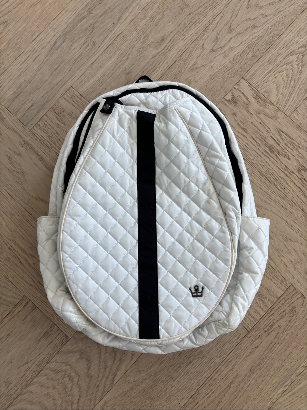 Oliver Thomas 24 7 White Quilted Backpack